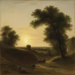 a landscape by Jean-François Millet