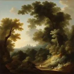 a landscape by Jean-Honoré Fragonard