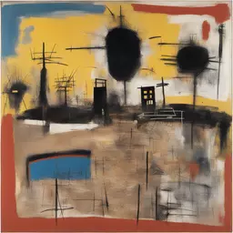 a landscape by Jean-Michel Basquiat