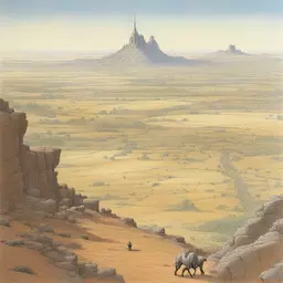 a landscape by Jean Giraud