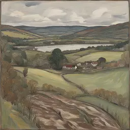 a landscape by John Bratby