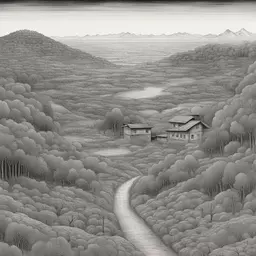 a landscape by Junji Ito