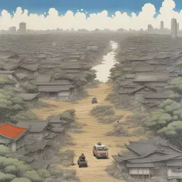 a landscape by Katsuhiro Otomo
