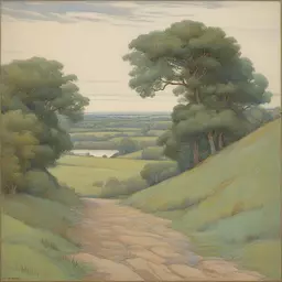 a landscape by Louis Rhead