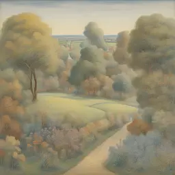 a landscape by Louis Wain