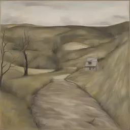 a landscape by Lucian Freud