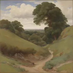 a landscape by Lucy Madox Brown