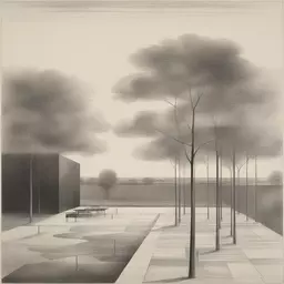 a landscape by Ludwig Mies van der Rohe