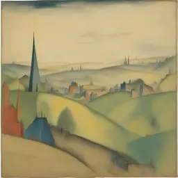 a landscape by Lyonel Feininger