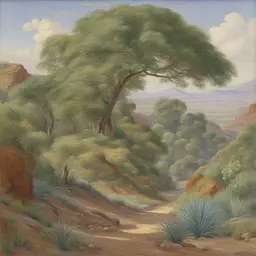 a landscape by Marianne North