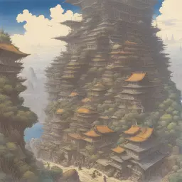 a landscape by Masamune Shirow