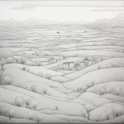a landscape by Matt Groening