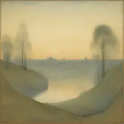a landscape by Mikalojus Konstantinas Ciurlionis