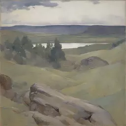 a landscape by Mikhail Vrubel