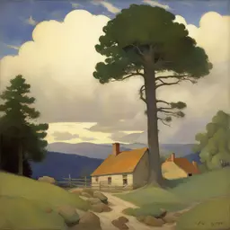 a landscape by NC Wyeth