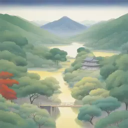 a landscape by Naoko Takeuchi