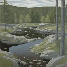 a landscape by Neil Welliver