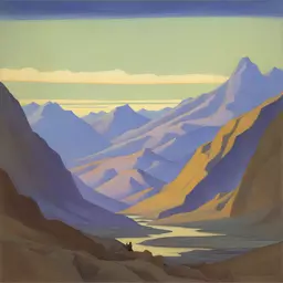 a landscape by Nicholas Roerich