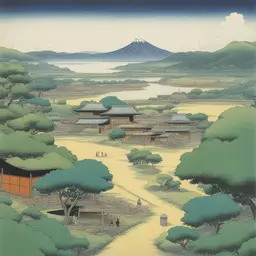 a landscape by Osamu Tezuka