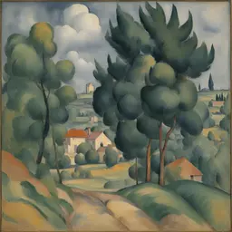 a landscape by Paul Cézanne