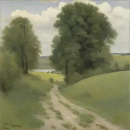 a landscape by Paul Gustav Fischer
