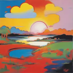 a landscape by Peter Max