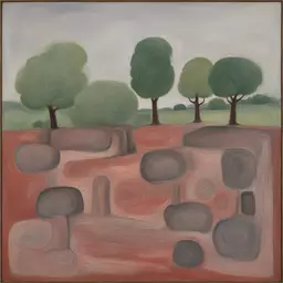 a landscape by Philip Guston