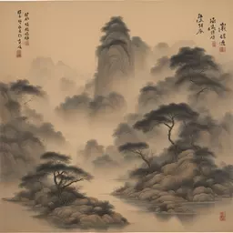 a landscape by Qian Xuan