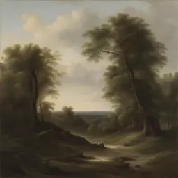 a landscape by Rafał Olbiński