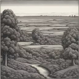 a landscape by Robert Crumb