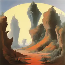 a landscape by Roger Dean