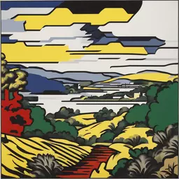 a landscape by Roy Lichtenstein