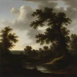 a landscape by Salomon van Ruysdael