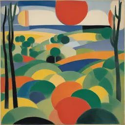 a landscape by Sonia Delaunay