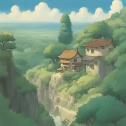 a landscape by Studio Ghibli