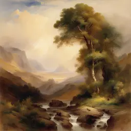 a landscape by Thomas Moran