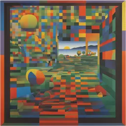 a landscape by Victor Vasarely