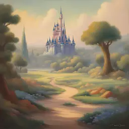 a landscape by Walt Disney