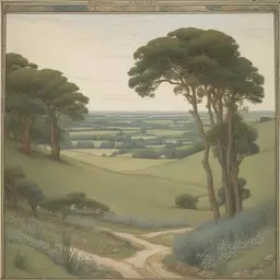 a landscape by Walter Crane
