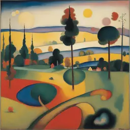 a landscape by Wassily Kandinsky
