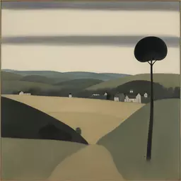 a landscape by Will Barnet