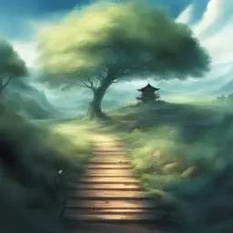 a landscape by Yuumei