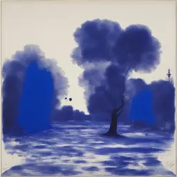 a landscape by Yves Klein