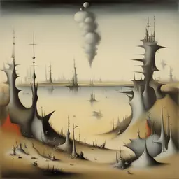 a landscape by Yves Tanguy