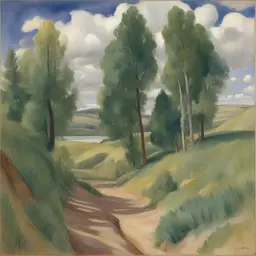 a landscape by Zinaida Serebriakova