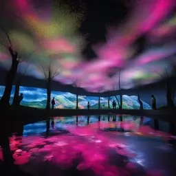 a landscape by teamLab