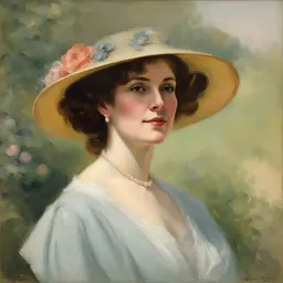 portrait of a woman by Abbott Fuller Graves