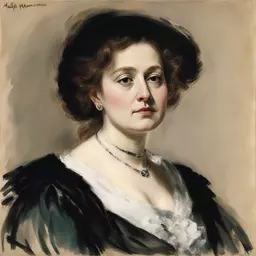 portrait of a woman by Adolph Menzel