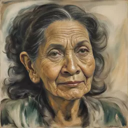 portrait of a woman by Affandi