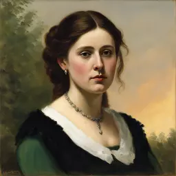 portrait of a woman by Albert Bierstadt